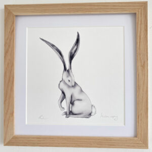 Madam Lopsy, Designed and Illustrated by Rachael Leah Skinner- A Limited edition print, signed and numbered. Hand drawing illustration in pencil, grey scale. 8x8 inch print in a 10x10 inch border. High quality Giclee print. Printed on beautifully thick Somerset Velvet Watercolour paper with Ultra Chrome K3 inks which are approved by the Fine Art Trade Guild for lightfastness. This paper exhibits high definition and dept of colour, providing a perfect whiteness for these striking images.